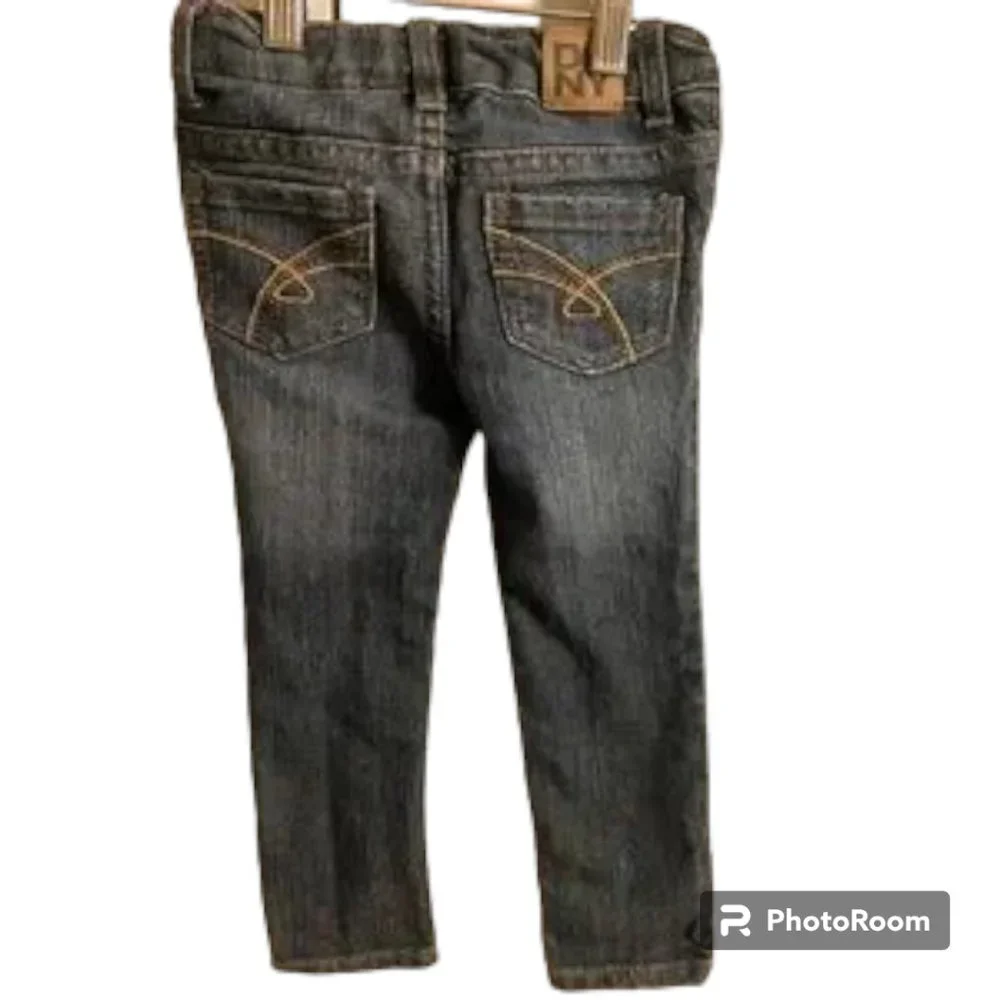 DKNY girl's‎ blue skinny jeans 3T Adjustable Waist